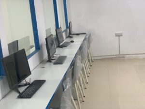 Hartron Chandigarh Institute table and computer